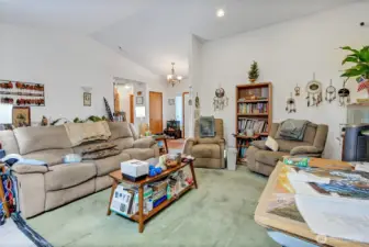 Nice sized family room area with lots of canned lighting.