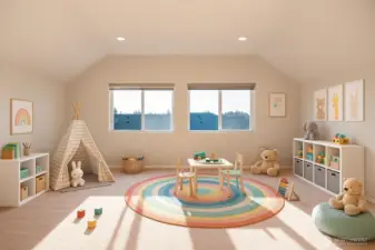 virtually staged loft