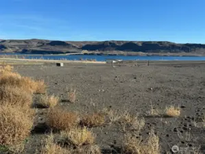 View of River and Vantage Bridge from lot