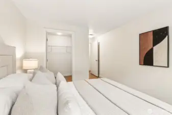 Primary bedroom features a large closet.