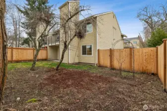 Not many condos have a yard of this size.