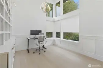 Room is flooded with light.