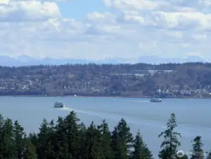 Watch the Washington State Ferry boats cross from your new home!