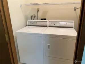 Laundry, both washer and dryer will remain with house.