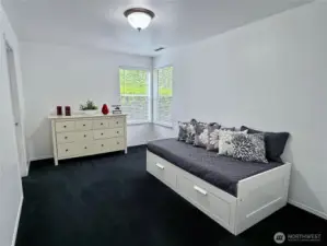 Bedroom #4 is spacious with a walk-in closet