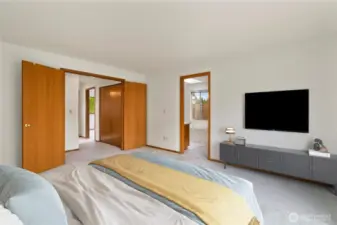 Primary Bedroom w Ensuite Bath Virtually Staged