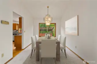 Formal Dining Room Virtually Staged