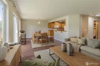 Virtual staging shows how large this space really is!