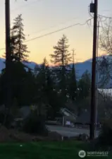 Sunset over the Canal & Mtns - Power Pole on corner of lot.