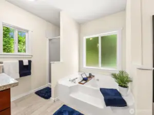 Complete with soaking tub.  Ahhhh...