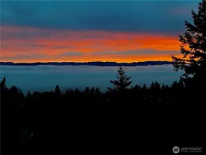 Beautiful sunrises over the mountains await your viewing.