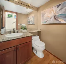 Main floor half-bath off of entry area.