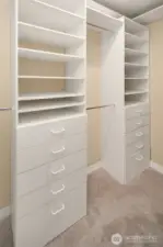 Well-designed closet configuration house your clothing.