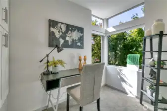 Closet/ storage at left; all window coverings are included in sale