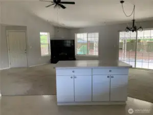 Living, dining rooms open concept