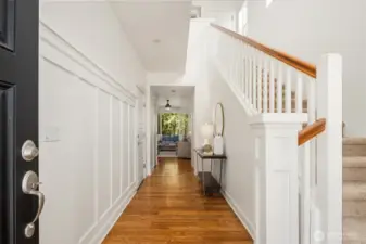 Entrance to home leads to functional layout.