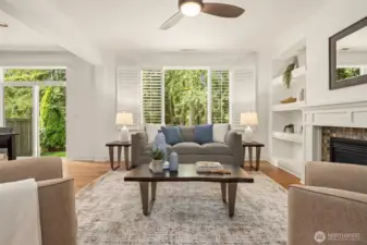 Living space with windows bringing in ample natural light.