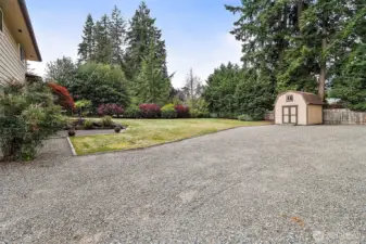 Plenty of room for RV parking with septic connect for rv drain!