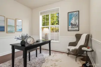 Main level office also a great 5th bedroom.