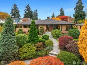 Set back and up off the street allows for privacy