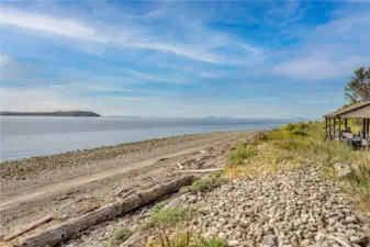 From here you can walk for miles at low tide.