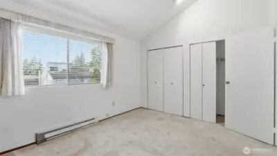 2nd bedroom with vaulted ceilings