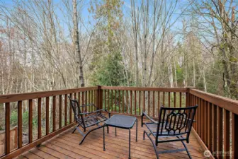 The deck would make a great spot for Al fresco dining and AM coffee