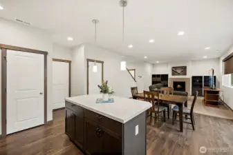 A large island is great for casual meals and entertaining.