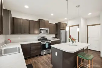 Plenty of prep and storage space.