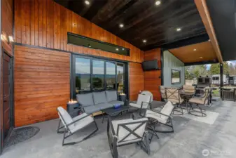 Extended living is comfortable and just fun! Pass-through window to the kitchen from the BBQ!