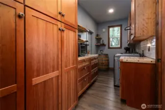 Pantry pull-outs and laundry room