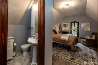 Upstairs bedroom/bathroom