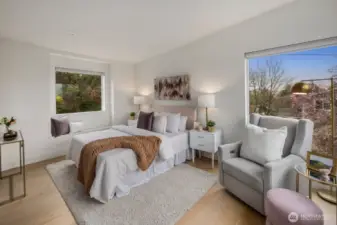 Secondary suite with walk-in closet and ensuite bathroom