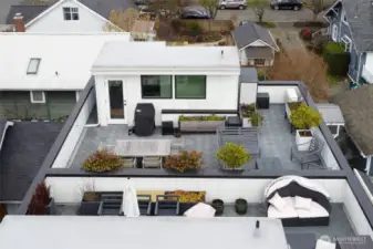 Huge rooftop deck! Views of Mount Rainier, Cascades, and the city skyline