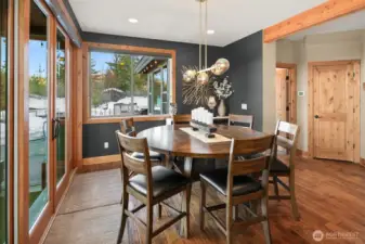 Views of Peoh Point and all the way to Blewett Pass from the dining room.