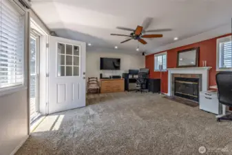 Bonus Room w/Fireplace & Private Deck
