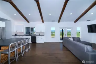 Custom wood faux beams
