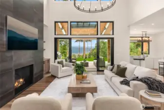 20+ foot ceilings with plenty of windows to take in the view.