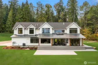 large and level backyard.