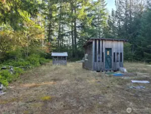 Chicken coop and small cabin
