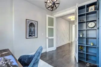 Built-in cabinetry in the office