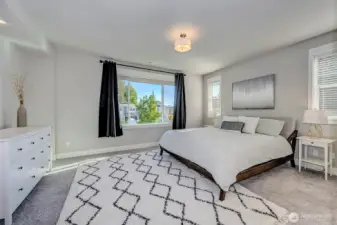 Spacious primary bedroom on the second floor