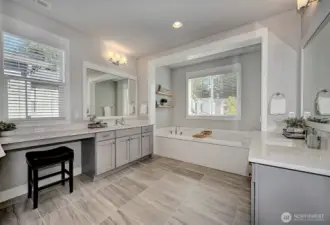 Large soaking tub