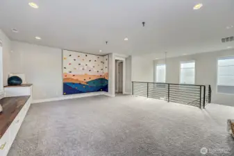 Loft/playroom/bonus room at the top of the staircase
