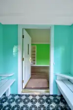 Main entrance, mudroom.