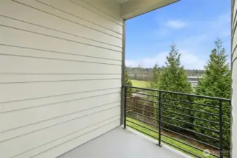 Enjoy the sheltered balcony year round.