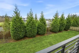 Private territorial views from the balcony off of the kitchen.