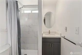 Updated bathroom in Unit 1
