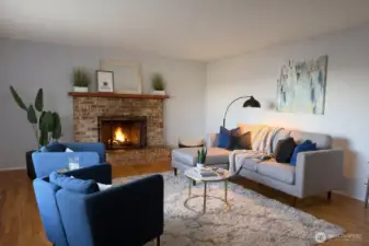 Your living room offers unbeatable daily view and a fireplace to give you a spot to enjoy cozy conversations next to or quiet reading time.