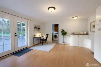 Family room from another view, a great spot for an office area